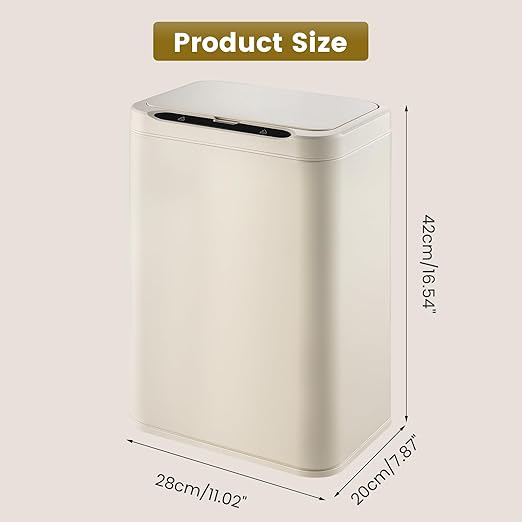 ELPHECO Stainless Steel Office Trash Can Motion Sensor Garbage Can Touchless - Image 3