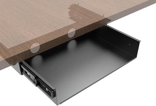 13 inch Under Desk Slide Out Storage Shelf, Sliding Under Desk Tray Drawer by Unknown