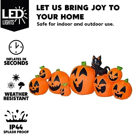 Joiedomi 10 FT Long Halloween Inflatables Outdoor Decorations, Blow Ups Infla...