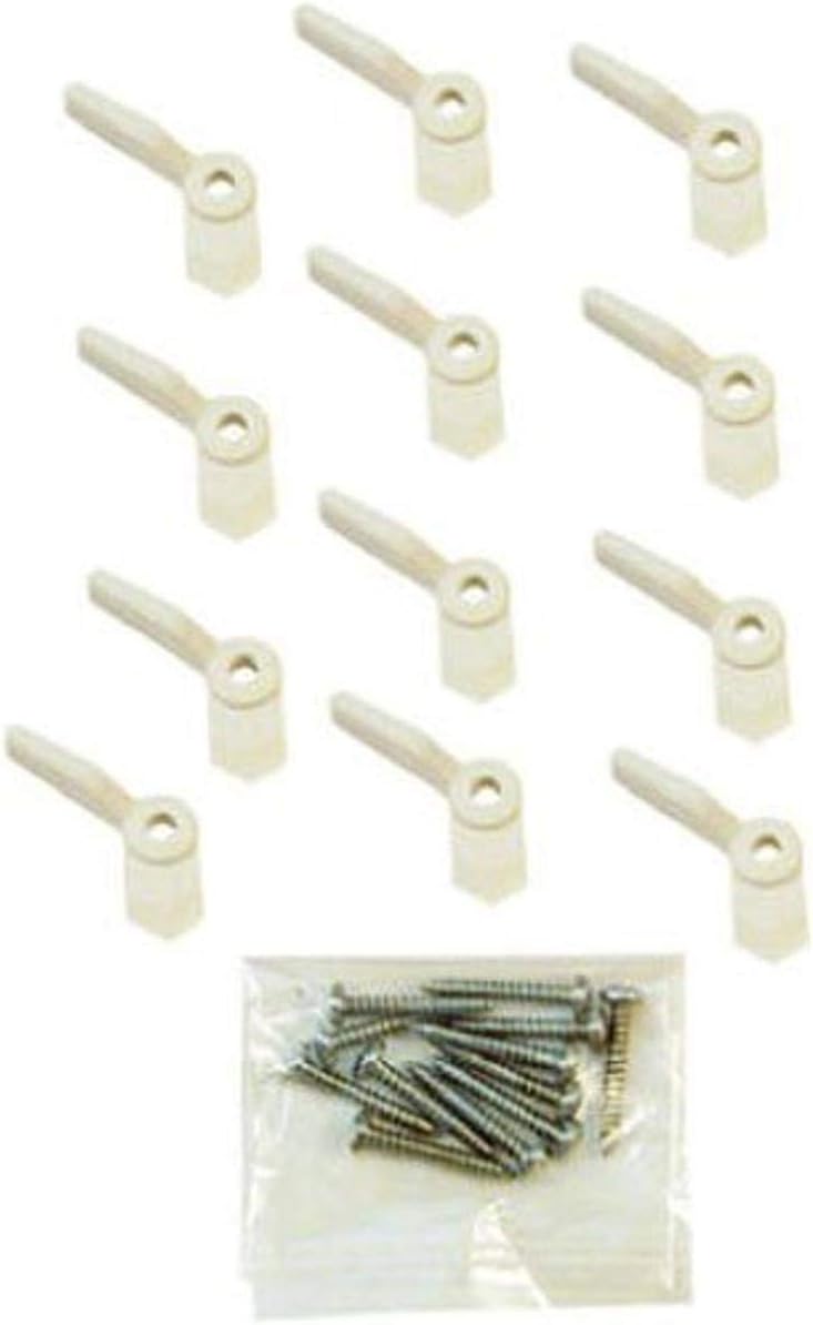 Prime-Line PL 7920 Turn Button with Screws, Nylon, White (12 Pack)