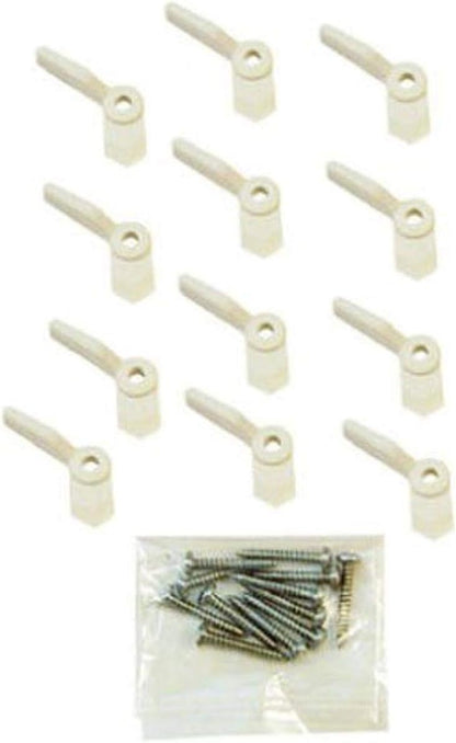 Prime-Line PL 7920 Turn Button with Screws, Nylon, White (12 Pack)