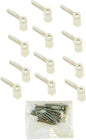 Prime-Line PL 7920 Turn Button with Screws, Nylon, White (12 Pack)