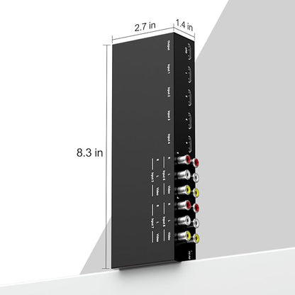 8 in to 1 Out RCA/HDMI Switcher，4 Way HDMI 2.0 + 4 RCA to HDMI - Image 7
