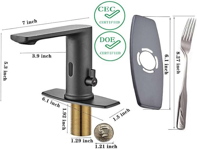 DIY No Drill Gunmetal Gray Sink Faucet - Image 2