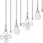 ZE-268S6- Ceiling Fan Pull Chain Set, 12 Inch Nickel, 4 Pieces Fan and Light by PRODUCT