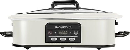 Magnifique 4 Quart Casserole Digital Slow Cooker, Premium Ceramic Bakeware by Magnifique
