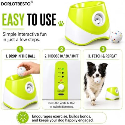 automatic ball launcher for medium dogs, 2.28-inch etpu, side view