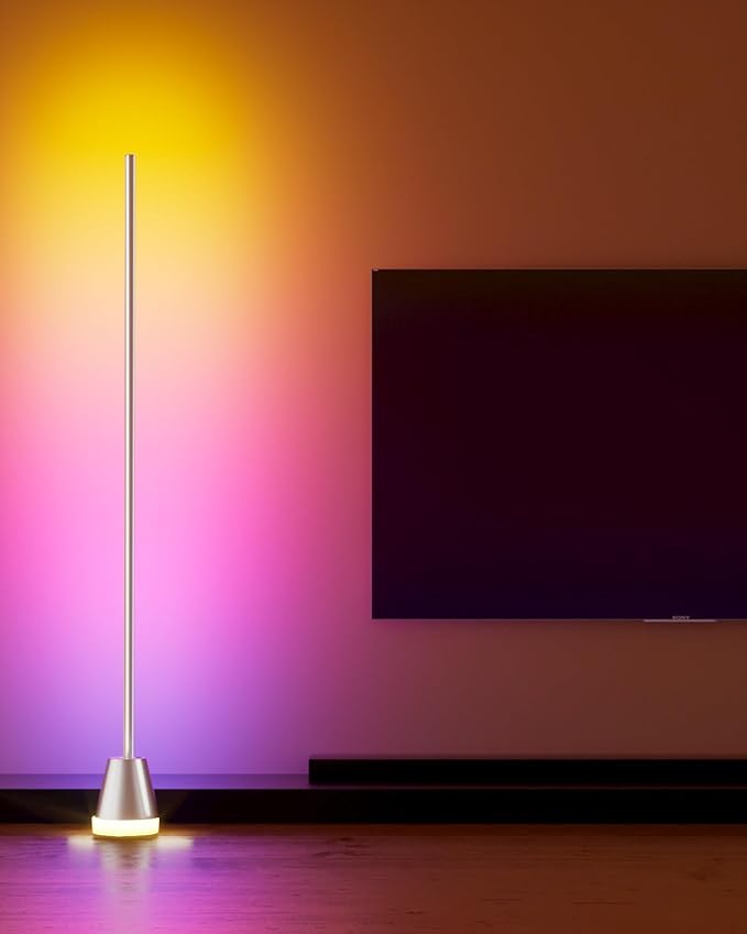 Keepsmile Smart RGB LED Corner Floor Lamp, Bright Standing Lamps - Image 5