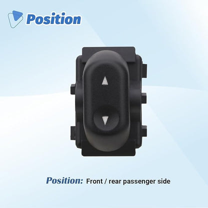 AiYiGu Power Window Control Switch Button Front Rear Passenger Side Compatible - Image 3