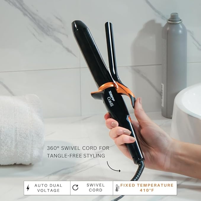 TAIFF Curves Professional Black Titanium Curling Iron – High-Performance Hair - Image 7