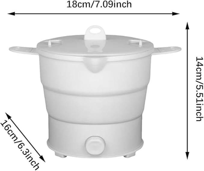 Asixxsix Foldable Electric Cooker, 800W 1.2L Mini Portable Travel Hot Pot - Image 7