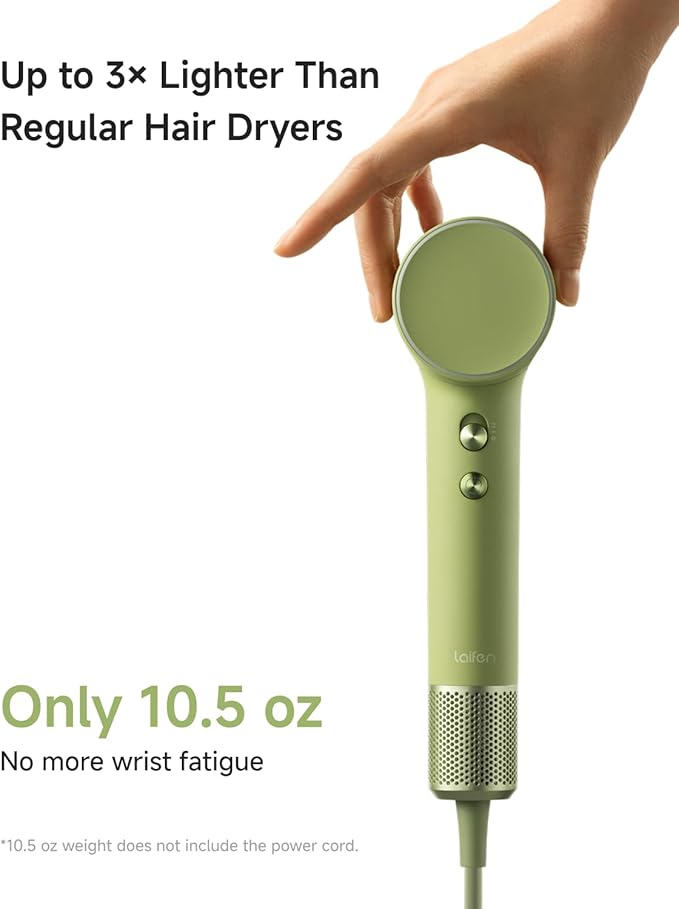 Laifen MINI Hair Dryer, Lightweight and Compact High Speed 200M Ionic Blow Dryer - Image 3