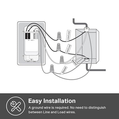 Kasa Matter Smart Light Switch: Voice Control w/Siri, Alexa & Google Assistant - Image 9
