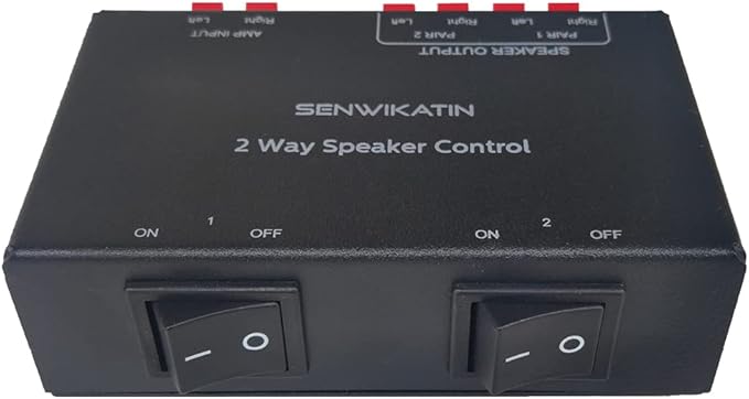 SENWIKATIN 2-Way Speaker Selector, Passive 2 Zone Distribution Box 150W / by Unknown