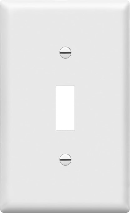 ENERLITES Toggle Light Switch Wall Plate, Gloss Finish, Size 1-Gang 4.50" x by Enerlites