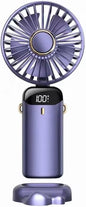AMPMG LED Digital Display Rechargeable Fan – Portable Handheld & Desk Fan by Unknown