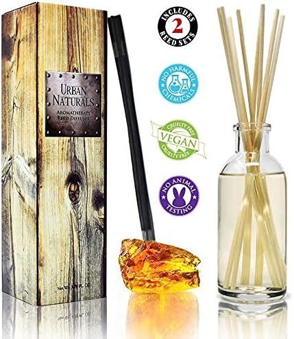 Urban Naturals Warm Vanilla Amber Reed Diffuser Gift Set | Creamy. Warm. - Image 2