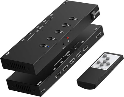 8K@60Hz HDMI 2.1 Switch 5 in 1 Out, 48Gbps Ultra HD 4K 120Hz, HDR10/Dolby Vision by OseTub