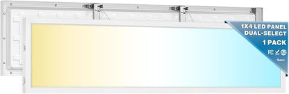 Sunco 1x4 LED Flat Panel Light, Dual Selectable CCT 3500K/4000K/5000K & by SuncoLighting