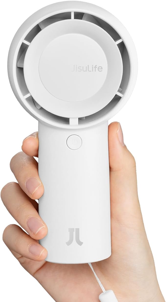 JISULIFE Portable Handheld Turbo Fan, 4000mAh USB Rechargeable Personal Battery by LivechillStaycool