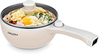 Dezin Hot Pot Electric Upgraded, Non-Stick Sauté Pan, Rapid Noodles Electric Pot by DEZIN