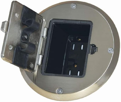 RACO 6239NI Floor Kit with Recessed Duplex 15A TR Device and Adjustable Steel - Image 2