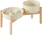 Ceramic 1.2 Cup Raised Slow Feeder Dog Bowl Set, Elevated 6.1inch Bowl and by Havniva