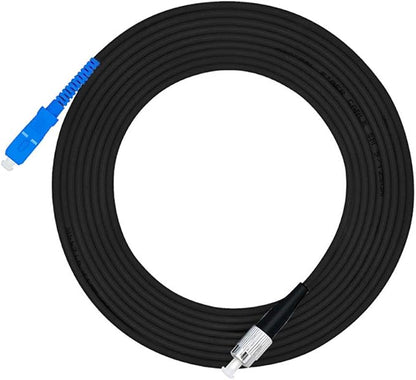 Jeirdus 75M SC to FC Outdoor Armored Simplex 9/125 SM Fiber Optic Cable Jumper by Jeirdus