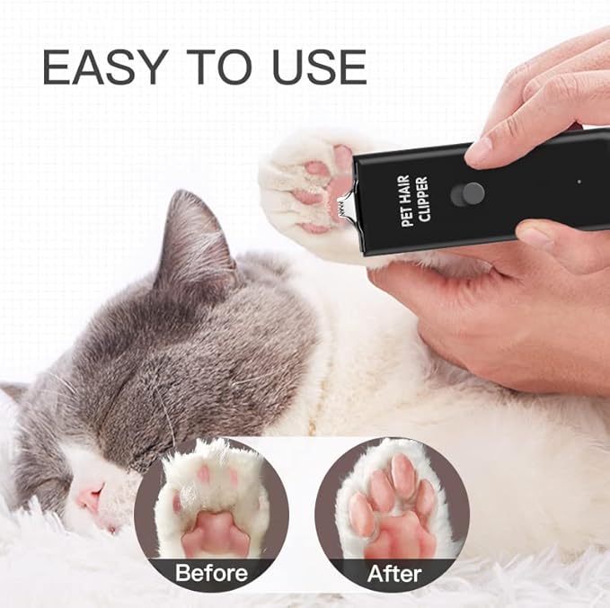 Feet Hair Trimmer, Dog Clippers, Quiet Washable USB Rechargeable Cordless Dog - Image 3