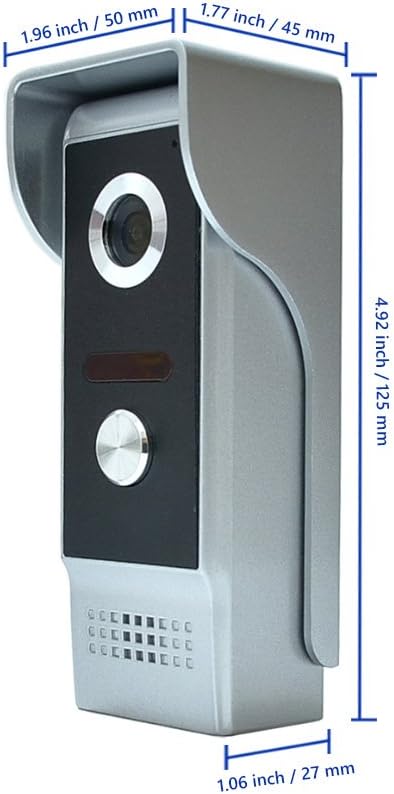 Video Intercom System, 7 Inches Video Doorbell Door Phone System, Wired Video - Image 8
