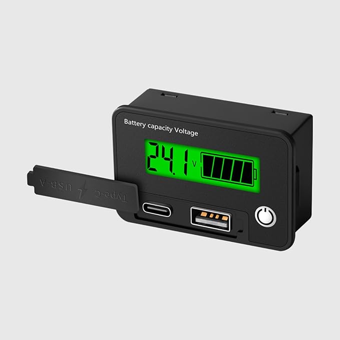MOAIYU DC8-30V Electricity Meter Digital LCD Display Car Battery Charging - Image 3