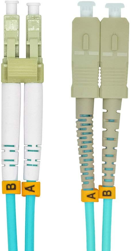 Jeirdus 30Meters 100ft LC to SC Duplex 50/125 10G OM3 Multi-Mode Fiber Optic - Image 2