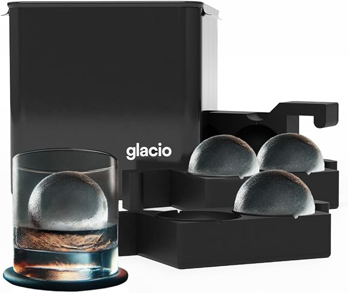 Clear Ice Maker Set – Crystal Clear Ice Ball & Cube Molds by glacio