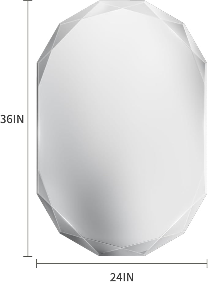 Suidia Bathroom Mirror, Frameless Bathroom Mirror - Image 5