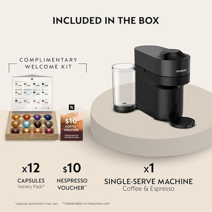 Nespresso Vertuo Pop+ Coffee and Espresso Machine by De'Longhi, Liquorice Black - Image 3