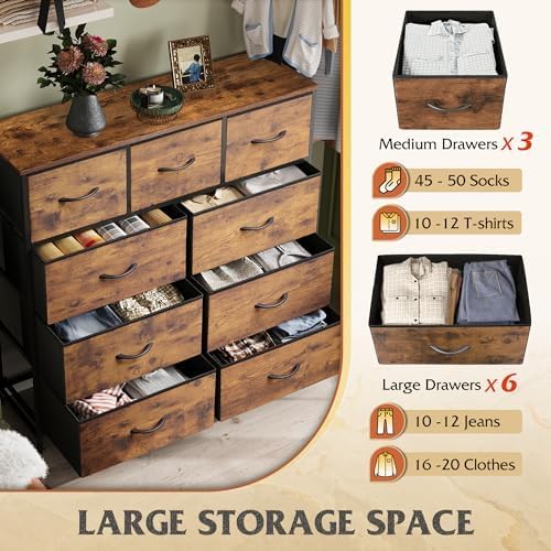 WLIVE 9-Drawer Dresser, Fabric Storage Tower - Image 5