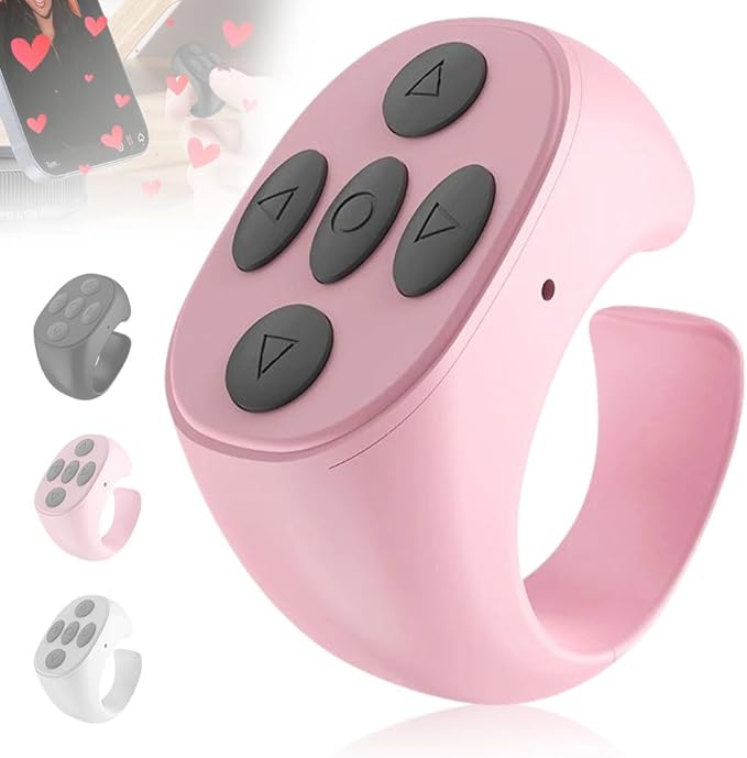 Fingertip Wireless Bluetooth Remote Control, 2026 New Bluetooth Ring Scroller by Unknown