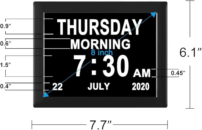 LaMi Products 7.85 Inch Dementia Clock - Image 2