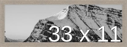 Frame It Easy 33 x 11 Rustic Gray Wood Frame by FrameItEasy