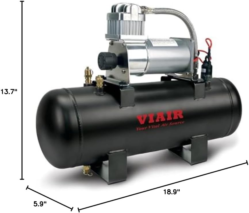VIAIR 150 PSI High-Flow Air Source Kit | Portable On Board Air Compressor wit...