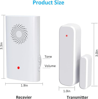 Wireless Door Sensor Chime, Door Open Alarm When Entry Business/Office/Store - Image 7