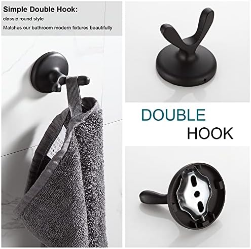 bgl bathroom accessory set, matte black adjustable expandable on a desk or shelf