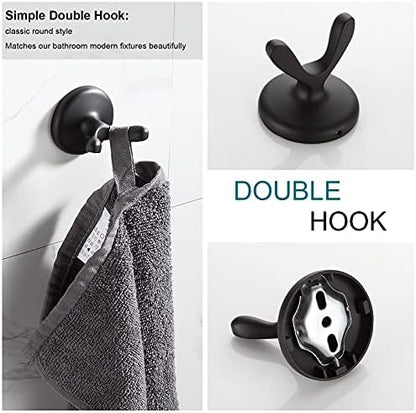 bgl bathroom accessory set, matte black adjustable expandable on a desk or shelf