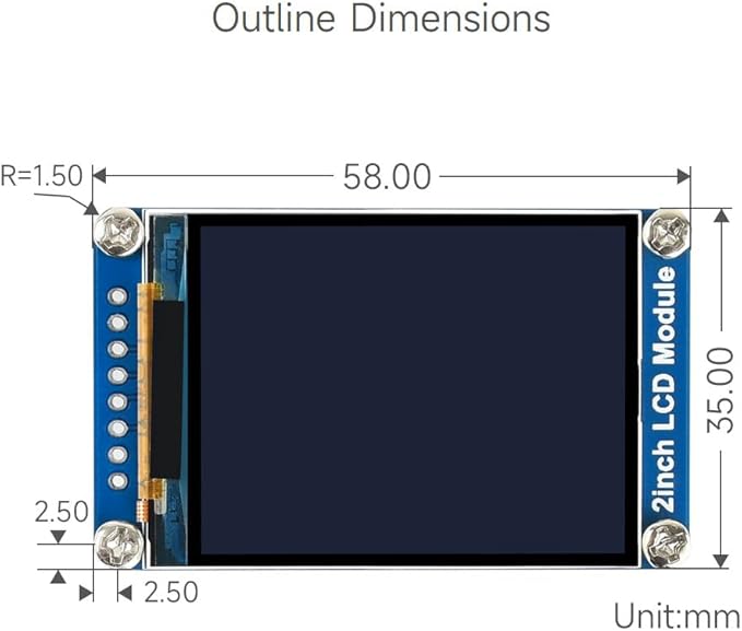 Waveshare 2inch LCD Display Module, Compatible - Image 7