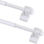 Magnetic Curtain Rods, 2 Pack, 1/2 Inch Diameter, White | For Metal Doors, Multi-Use, Small Windows, Cafe Sidelight, Iron Steel Places, Tool Free, Adjust from 16 to 28 Inch