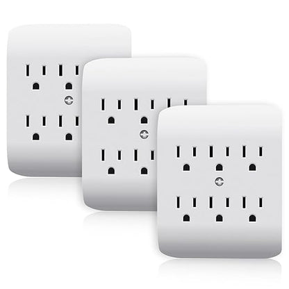 ELEGRP 6-Outlet Extender with Central Anchor, 3-Prong Grounded Wall Tab by ELEGRP%7CELEGROUP