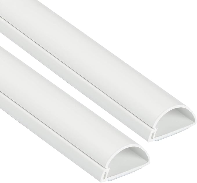 D-Line Half Round Cord Hider, Patented Cable Cover, Hide TV Wall Mount Wires by D-LineUSAinc