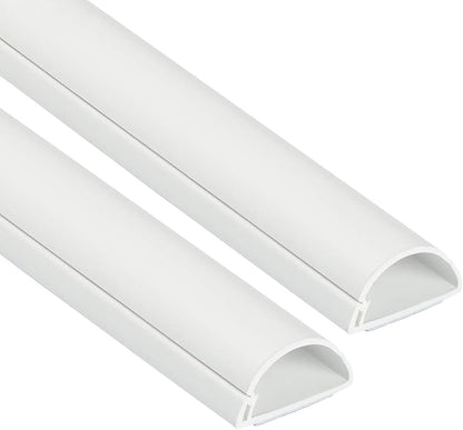D-Line Half Round Cord Hider, Patented Cable Cover, Hide TV Wall Mount Wires by D-LineUSAinc