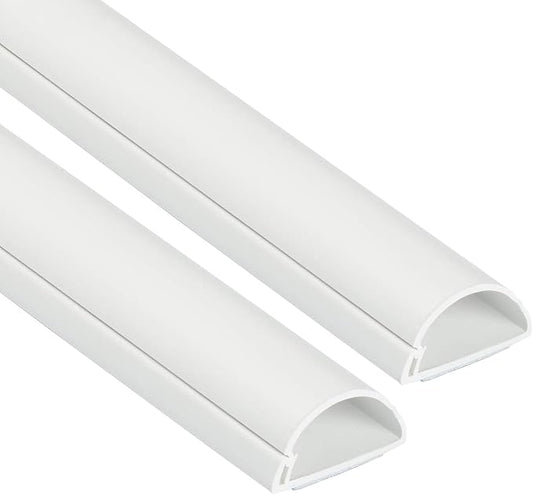 D-Line Half Round Cord Hider, Patented Cable Cover, Hide TV Wall Mount Wires by D-LineUSAinc