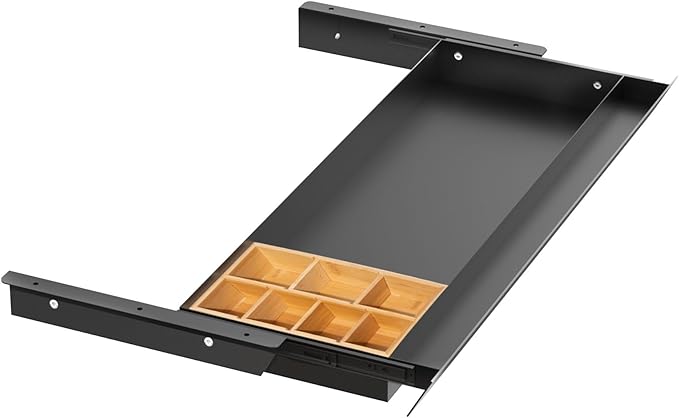 Large Under Desk Mounted Sliding Drawer by GAXOMO
